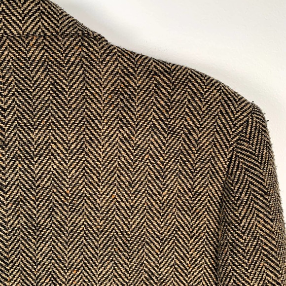 Limited VTG Women's Wool Blend Brown/Tan‎ 3 Button Front Blazer M - Picture 4 of 6